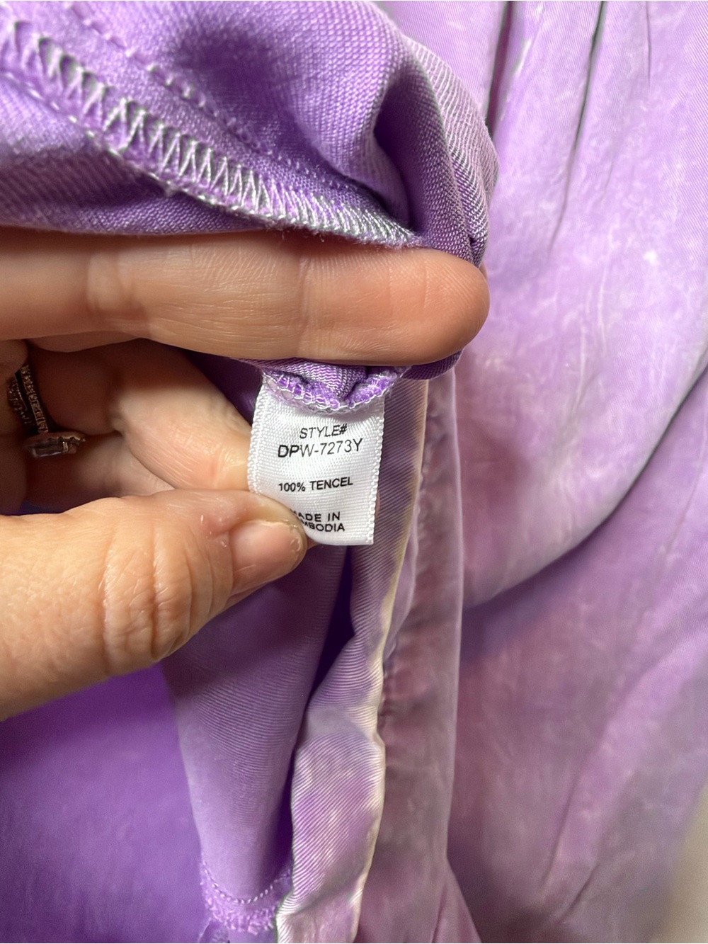 Zenana Lavender Mineral Wash Tencel Romper Size S - Picture 6 of 6